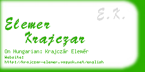 elemer krajczar business card