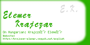 elemer krajczar business card